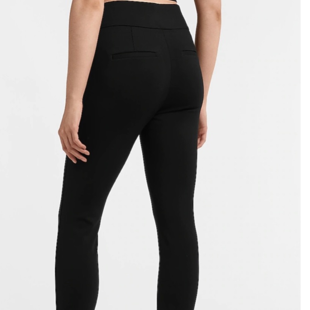 High Waisted Luxe Comfort Knit Columnist Ankle Pant in black
